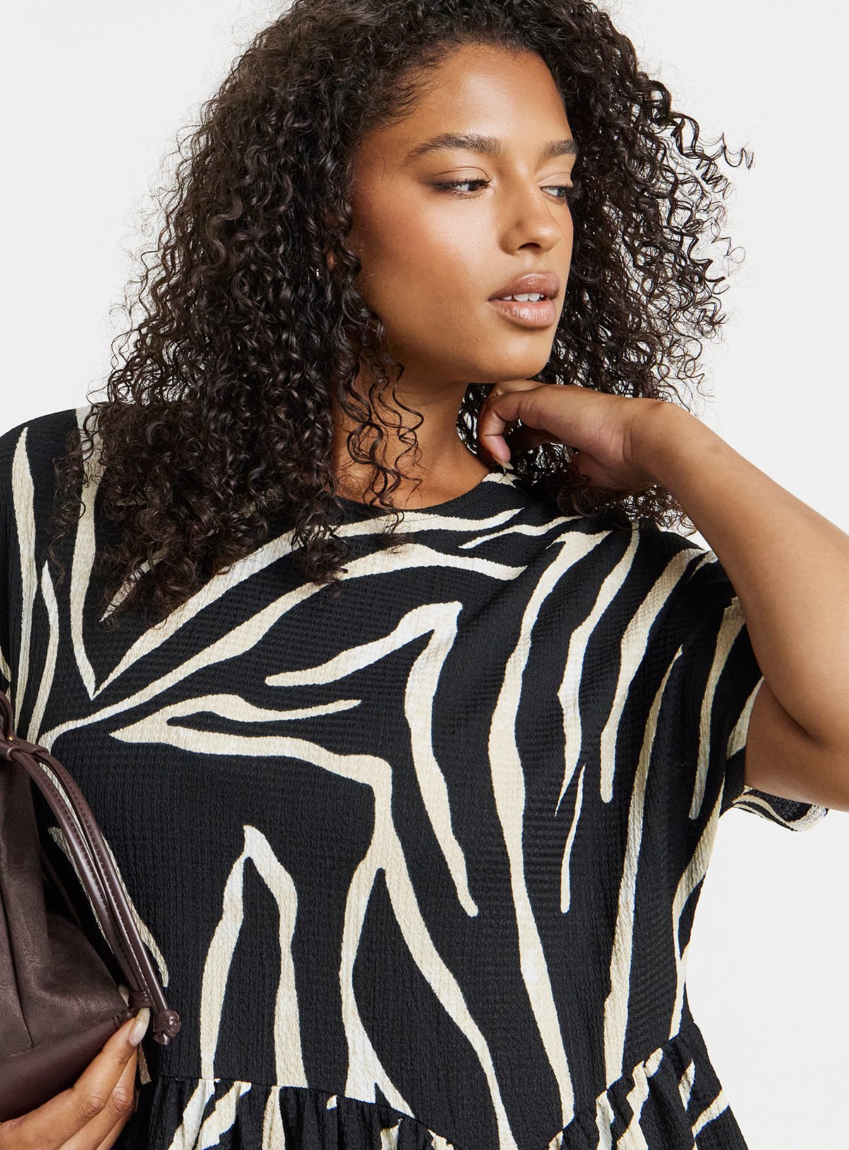 Buy SIMPLY BE Zebra Print Waffle Midaxi Dress 20 | Workwear | Argos
